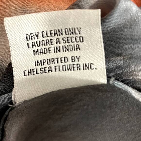 Chelsea Flower XS Tunic 100% Silk Beaded Oversized Top Resort Boho Quiet Luxury - Picture 9 of 13